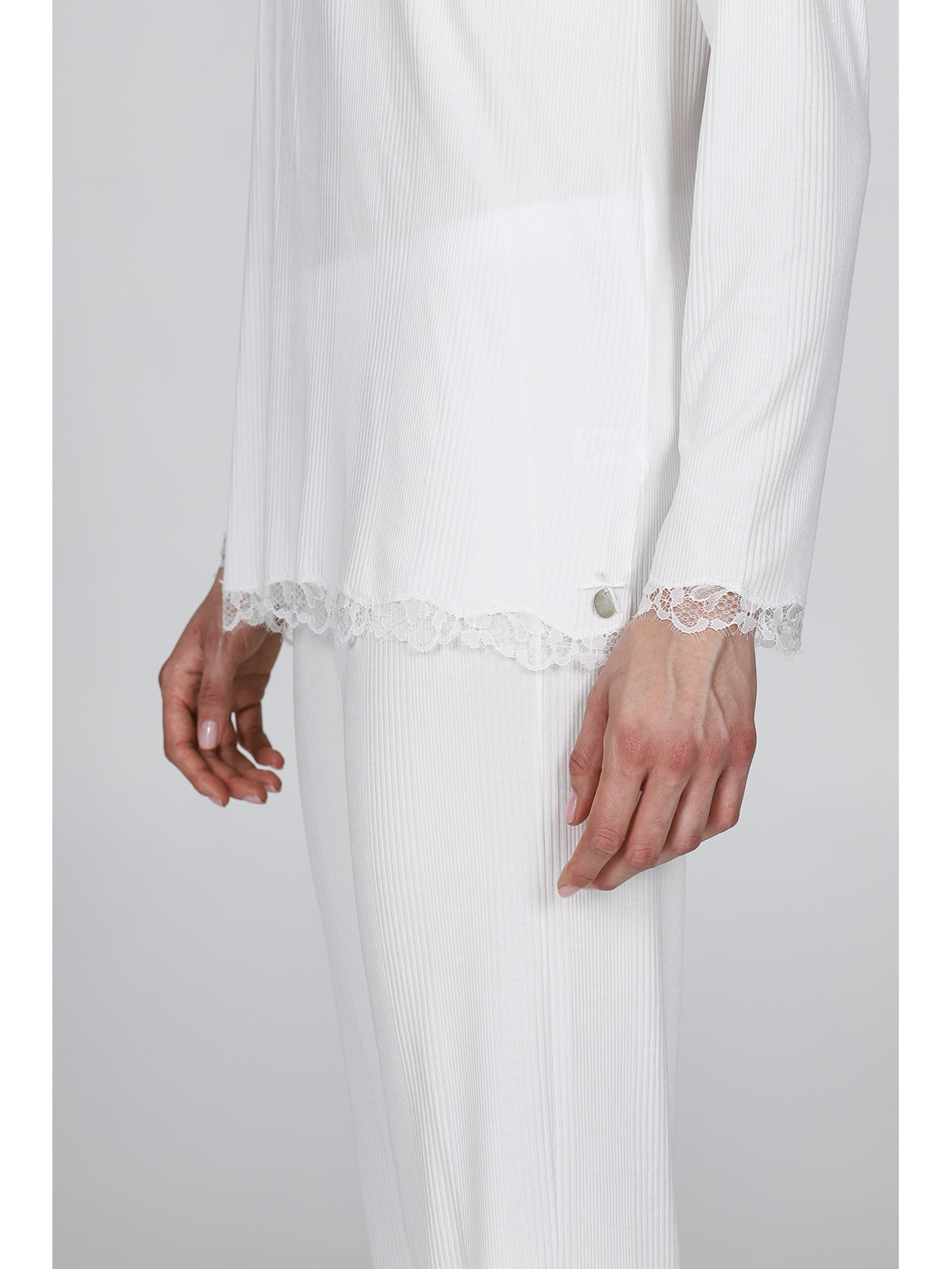 Pigiama Con Pizzo In Morbido Micromodal