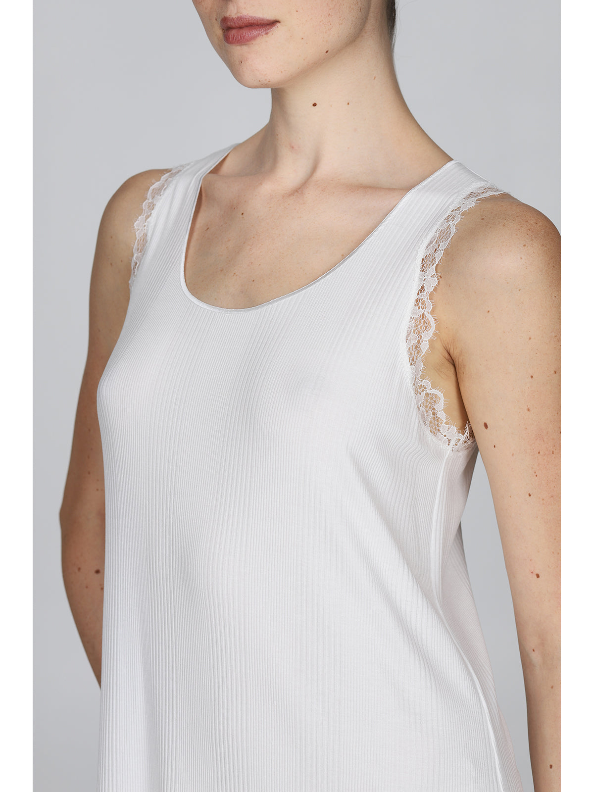 Camicia Da Notte Con Pizzo In Micromodal