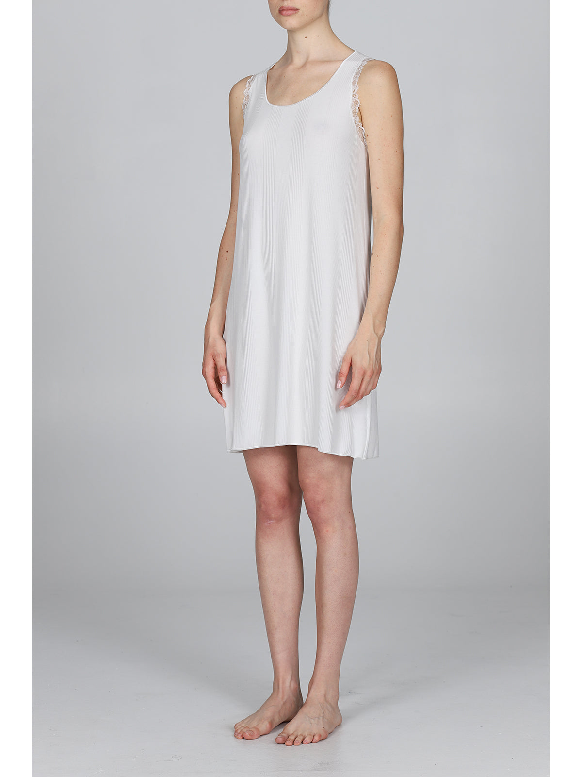 Camicia Da Notte Con Pizzo In Micromodal