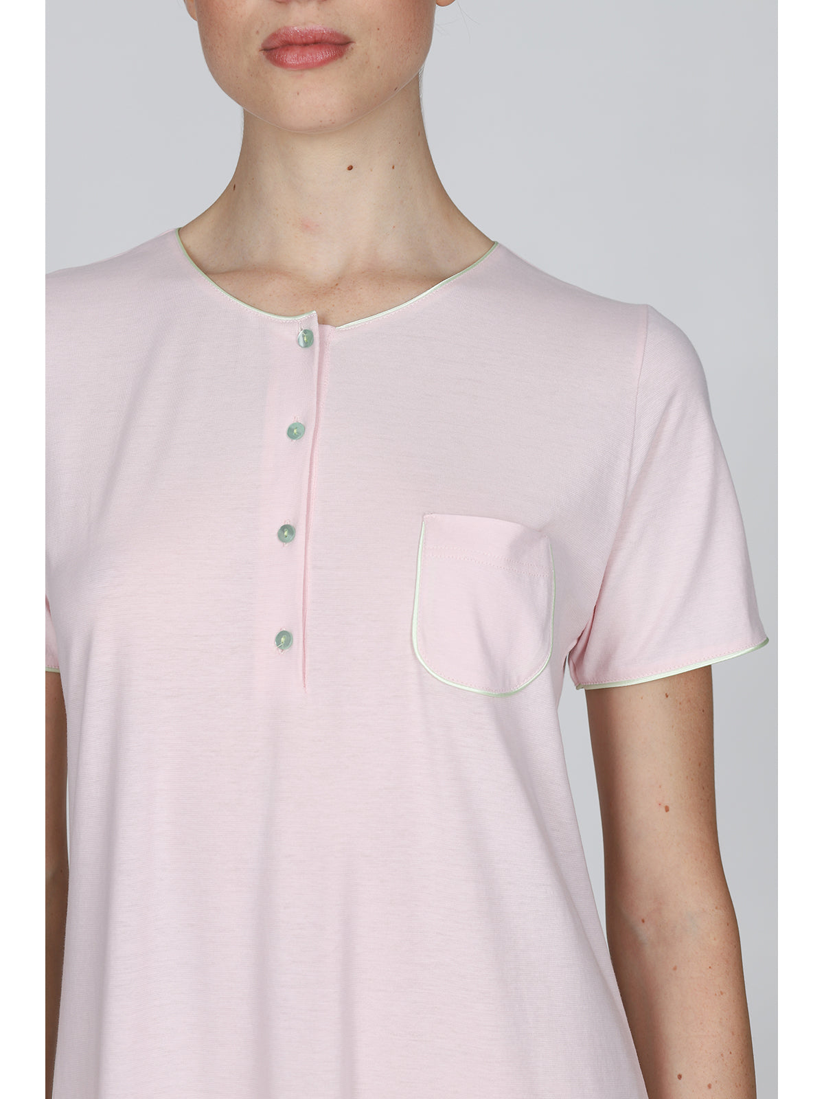 Elegante Camicia Da Notte Lunga In Tinta Unita