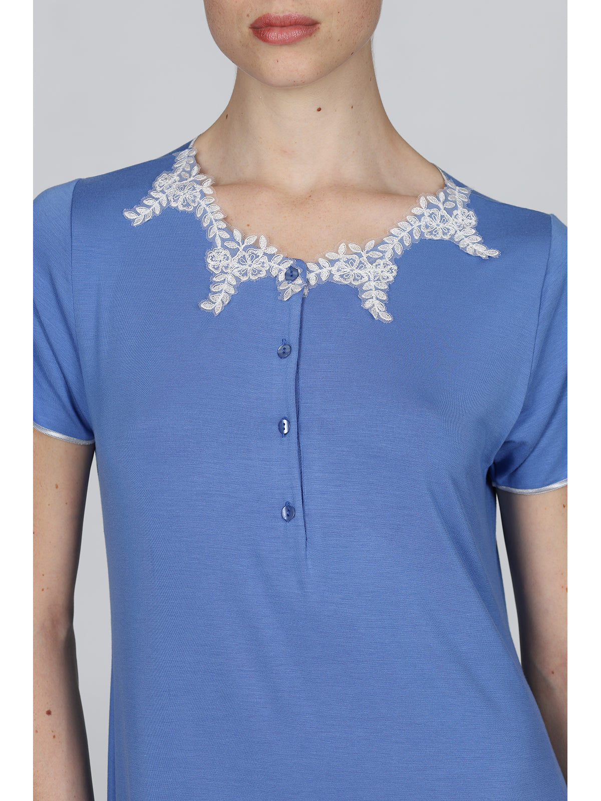 Camicia Da Notte Con Macrame'