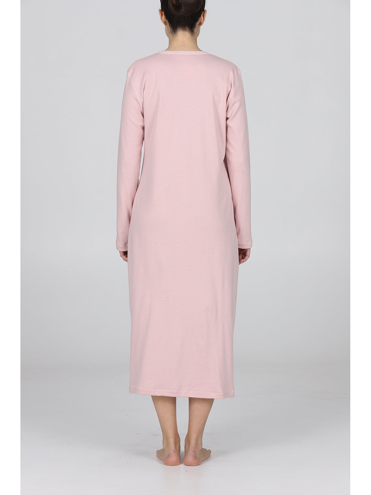 Camicia da notte in puro cotone rosa Boglietti