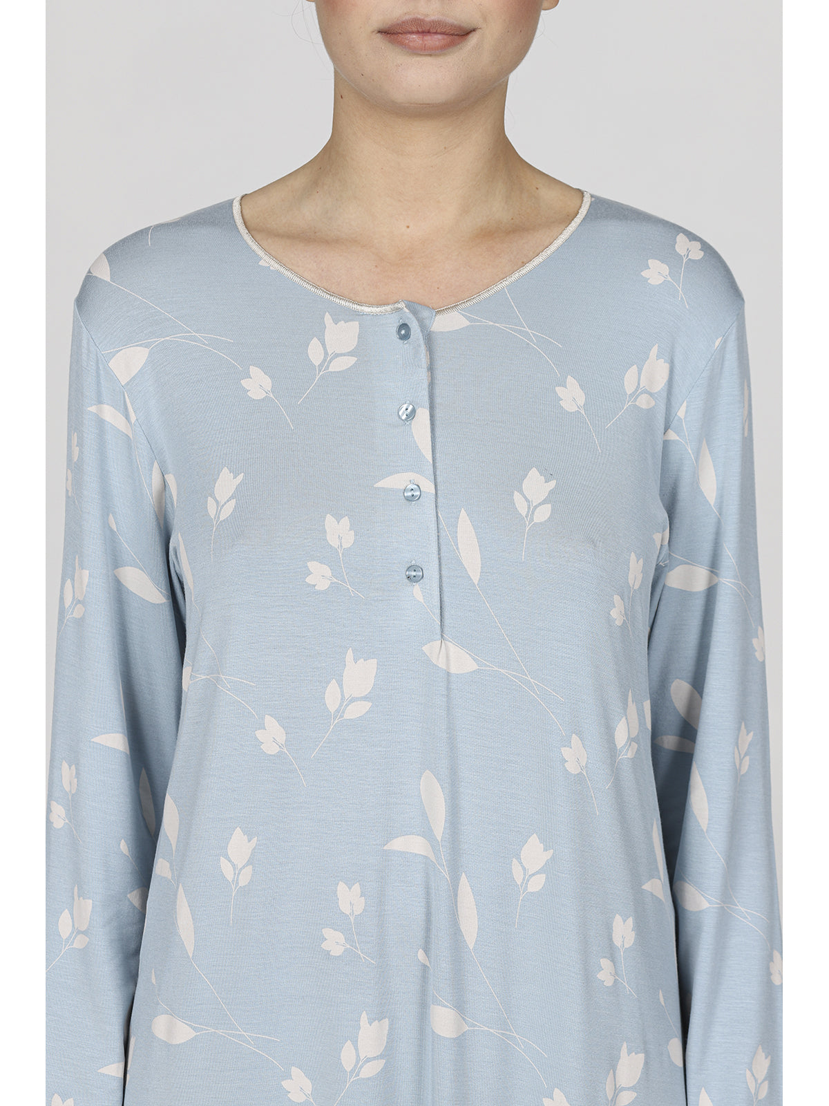 Camicia da notte in jersey di modal