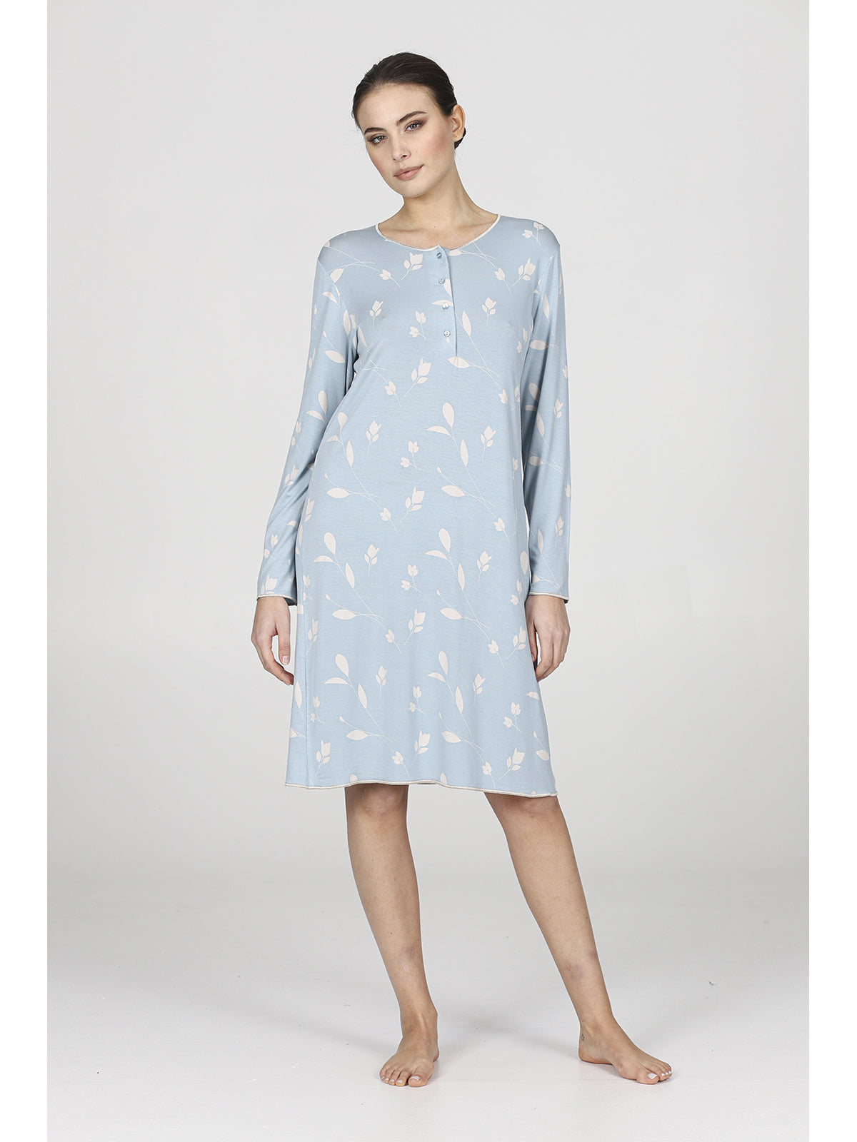 Camicia da notte in jersey di modal
