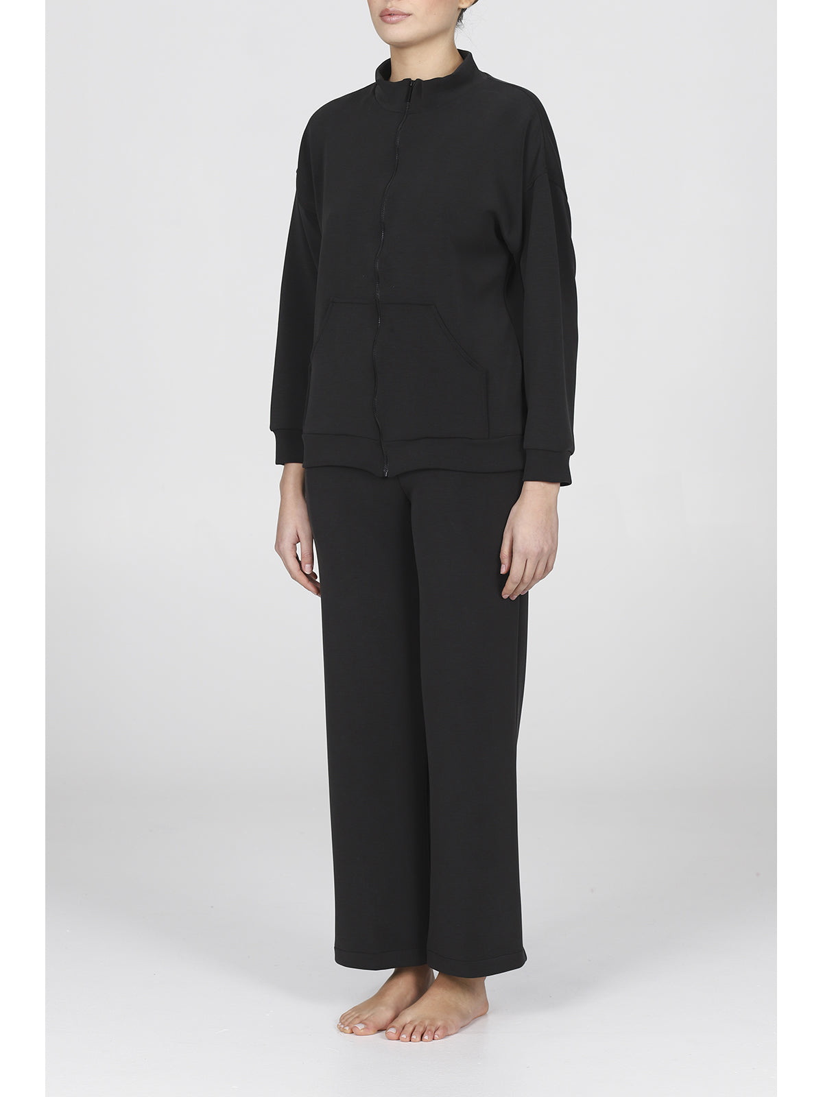 Tuta con zip in morbido micromodal