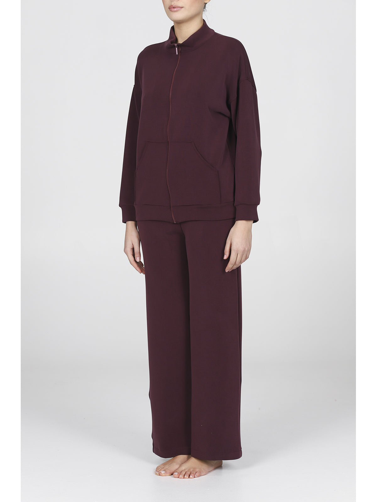Tuta con zip in morbido micromodal