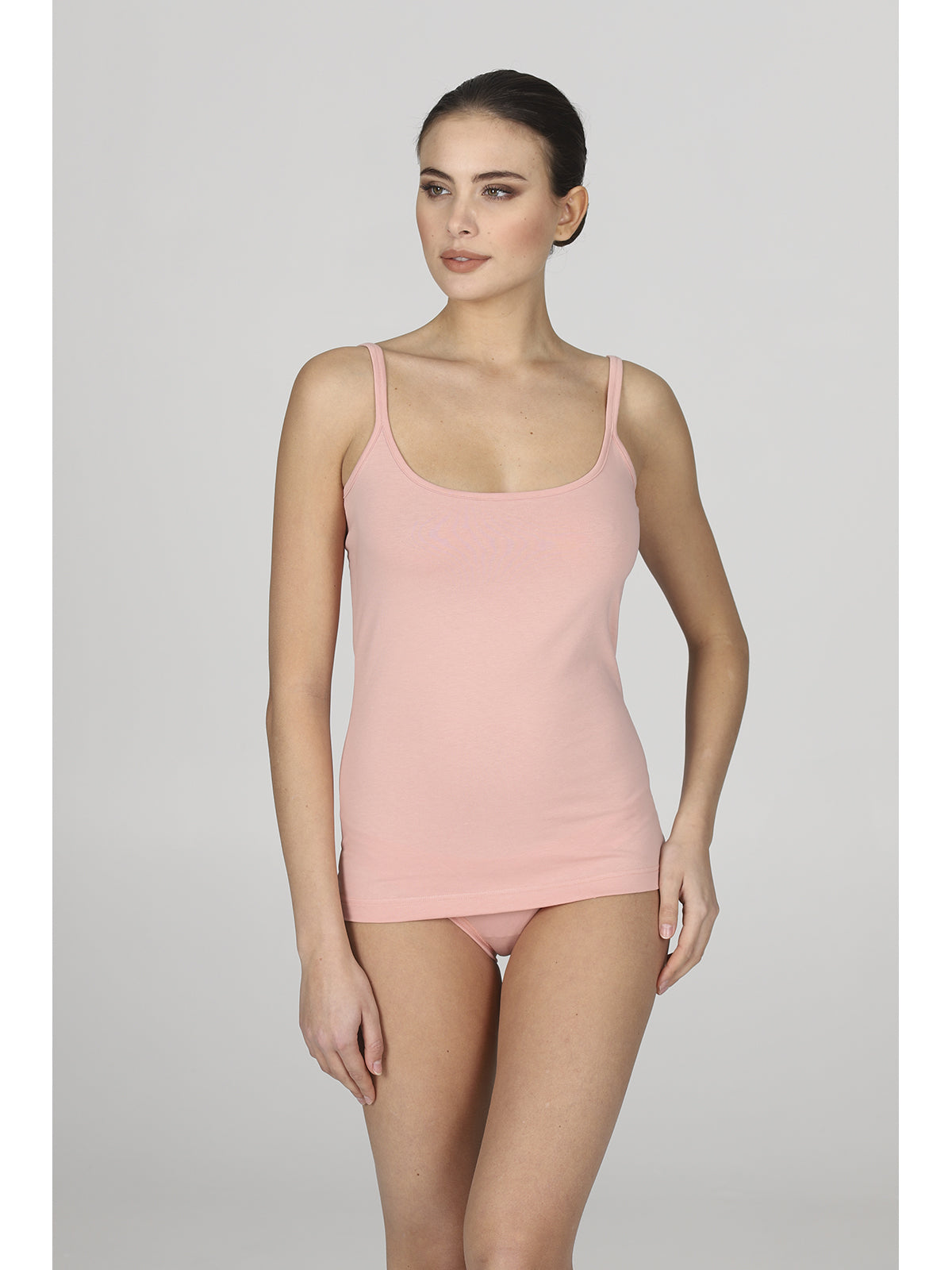 Top Colorato In Cotone Elasticizzato