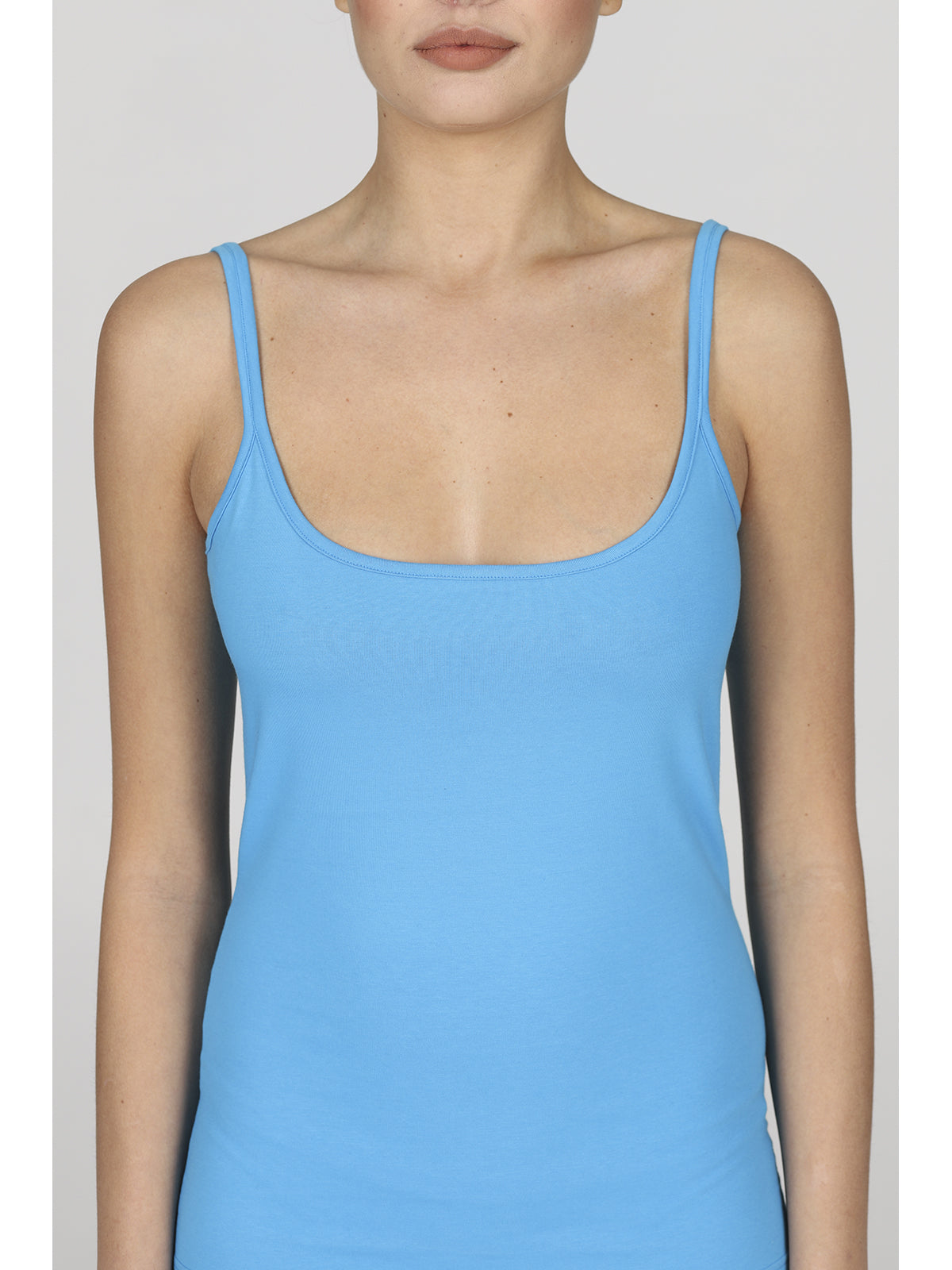 Top Colorato In Cotone Elasticizzato
