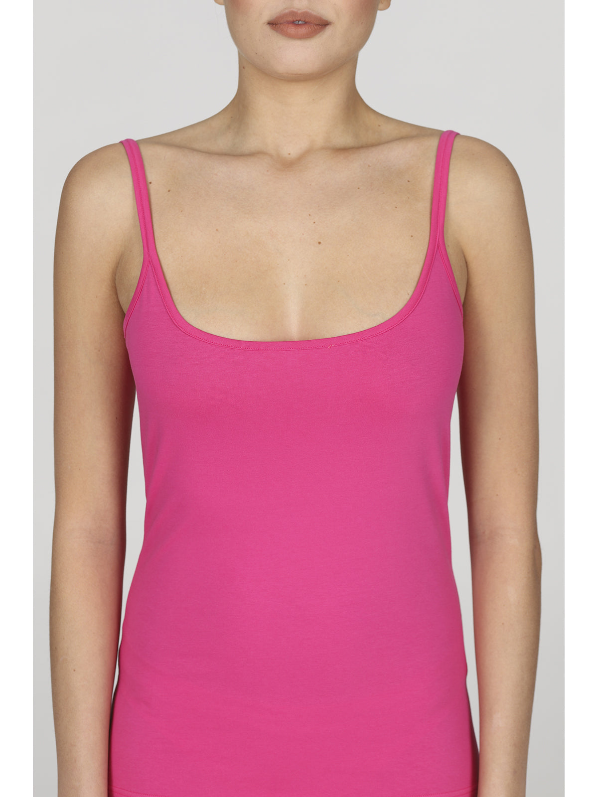 Top Colorato In Cotone Elasticizzato