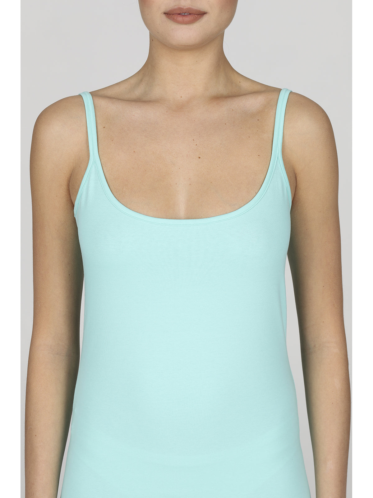 Top Colorato In Cotone Elasticizzato