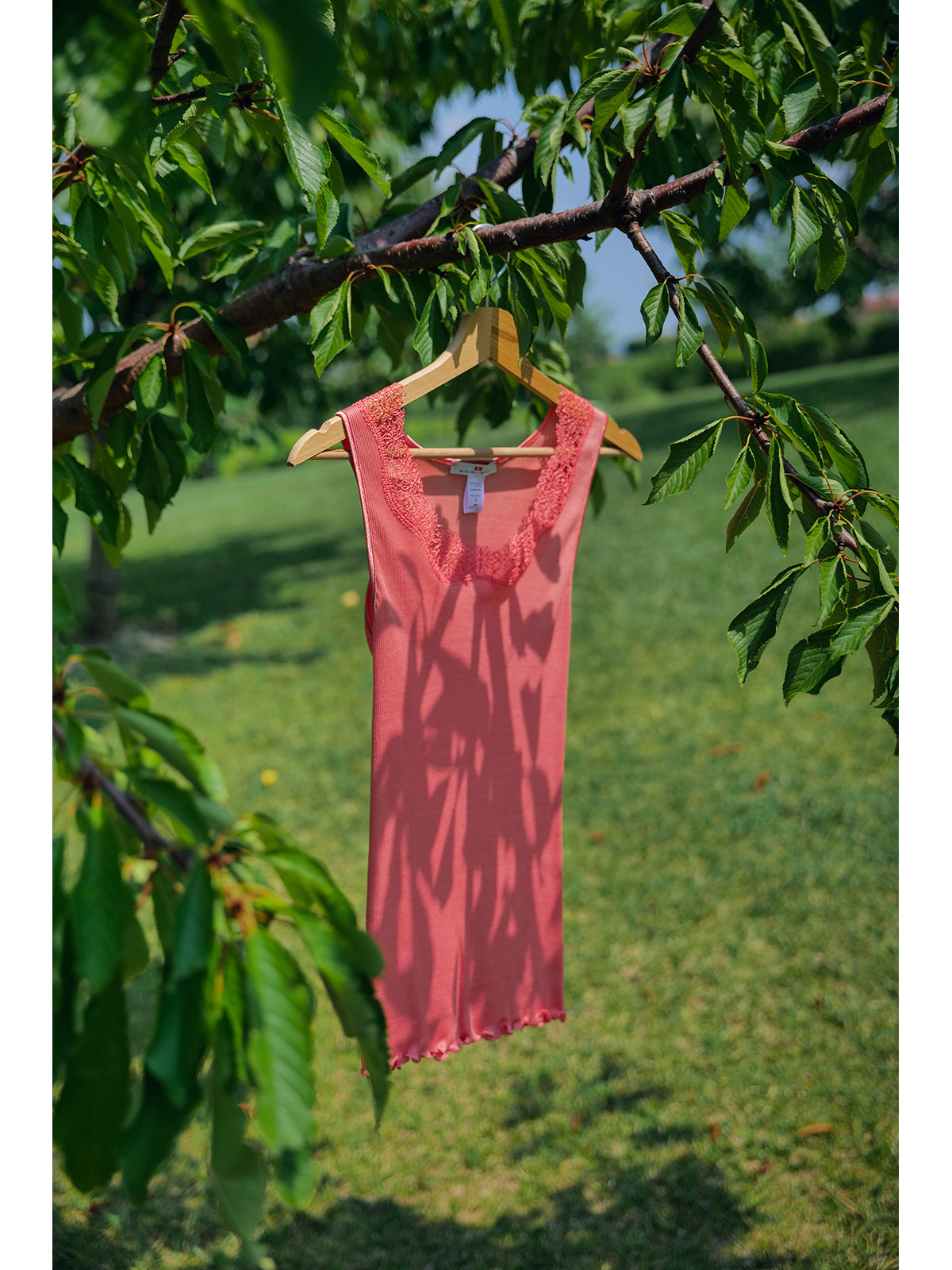 Lace tank top in premium filoscozia®