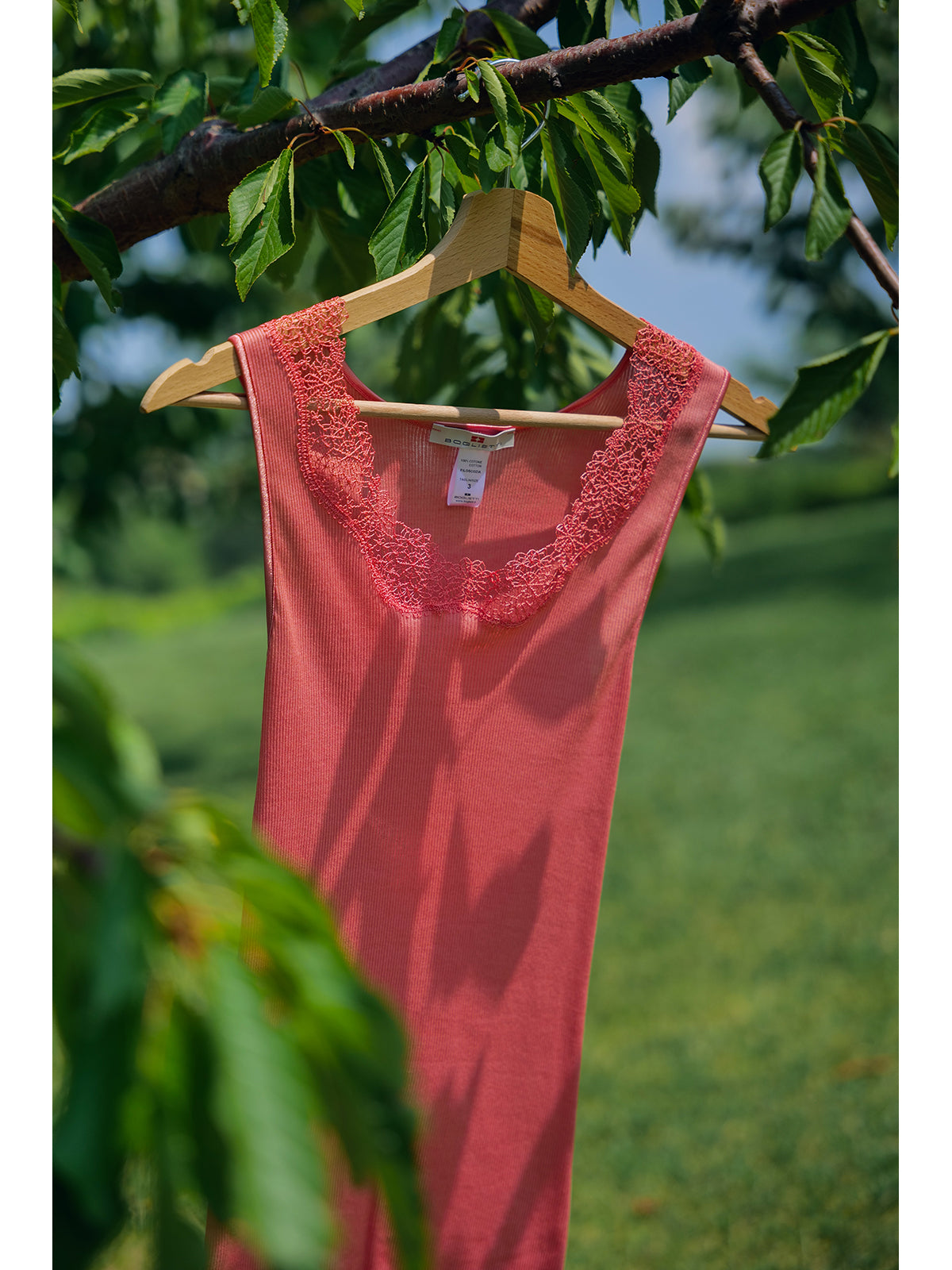 Lace tank top in premium filoscozia®