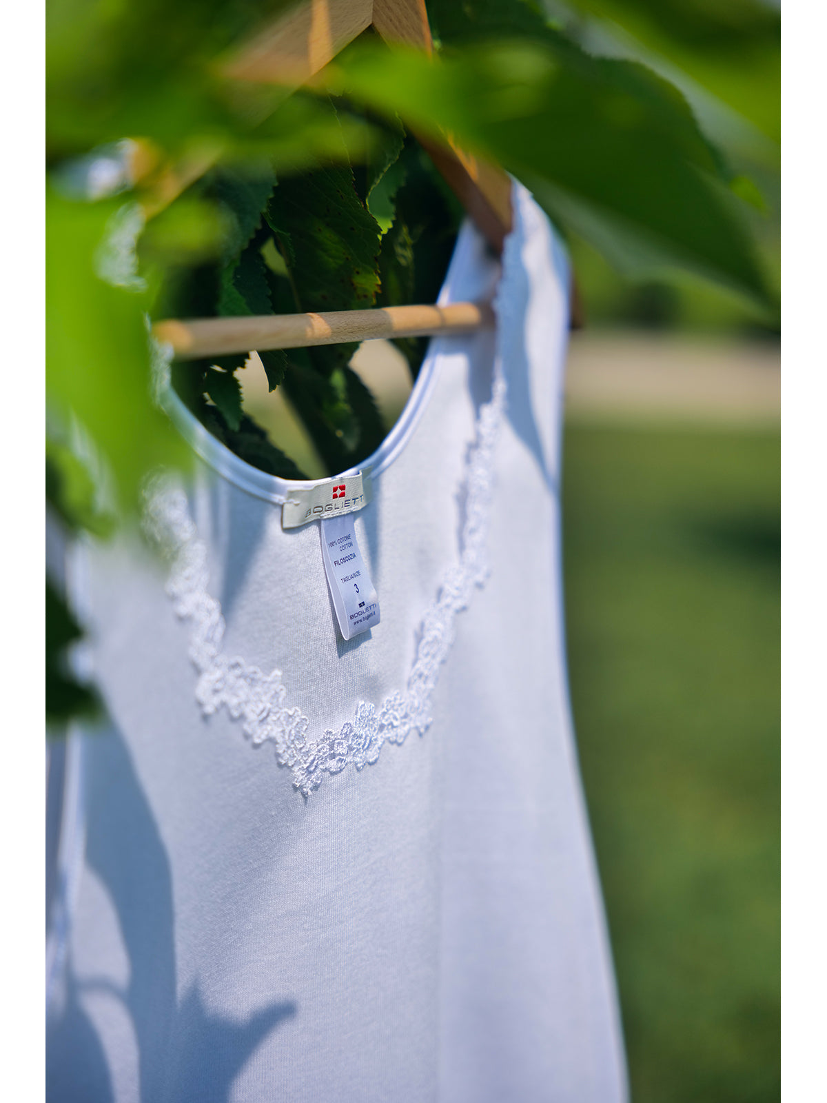 Canotta con pizzo macrame'
