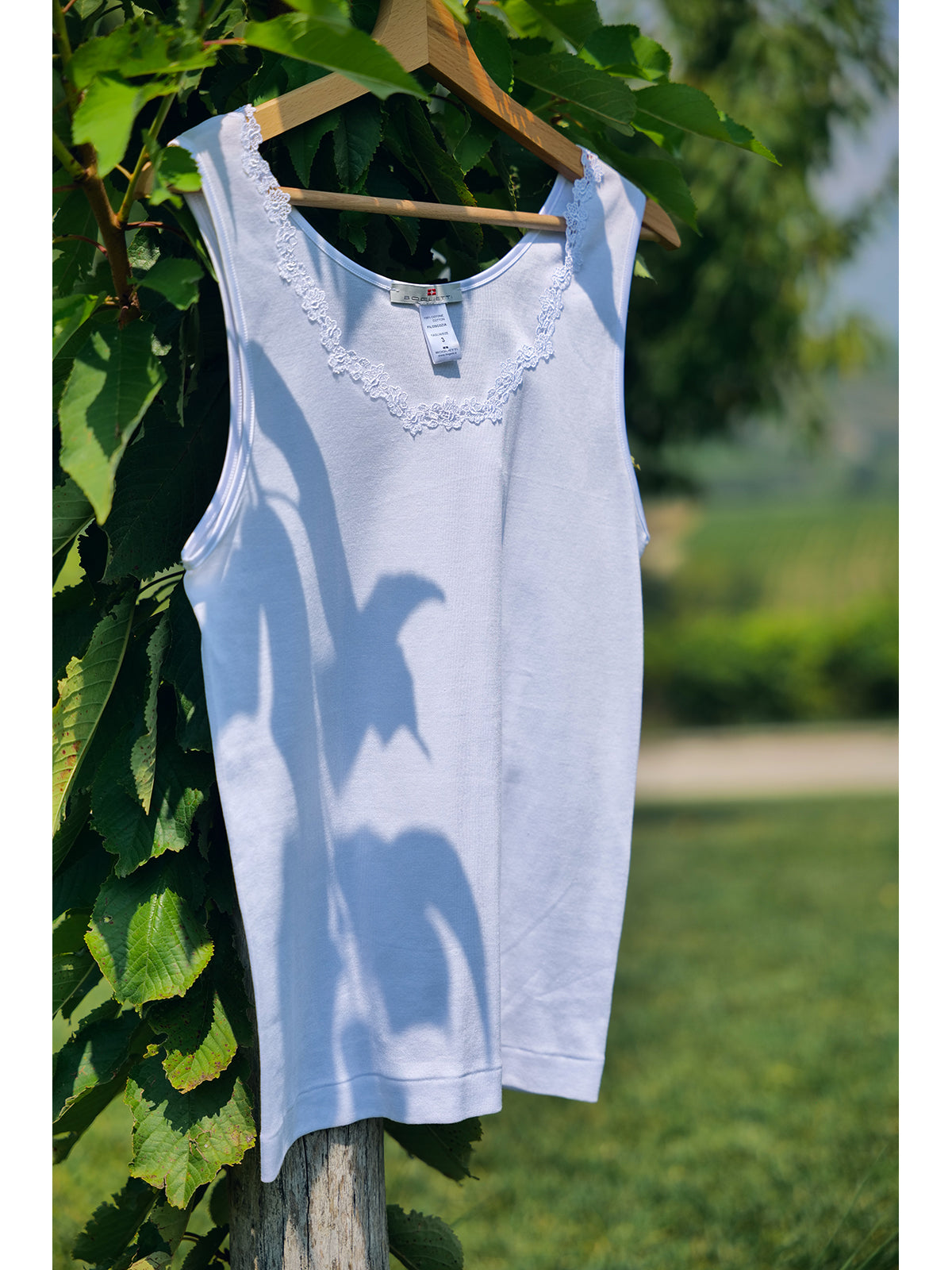 Canotta con pizzo macrame'