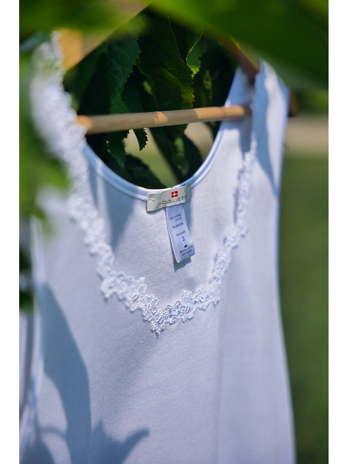 Canotta con pizzo macrame'