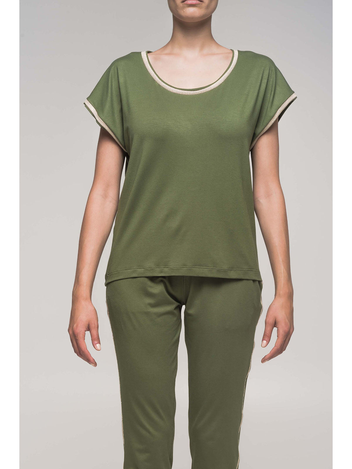 Maglia in jersey di viscosa Verde Boglietti