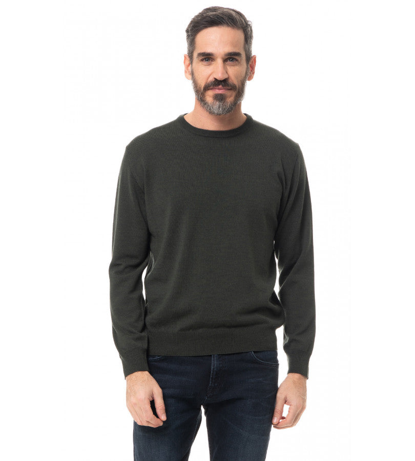Maglia girocollo in morbido e leggero puro merino Boglietti
