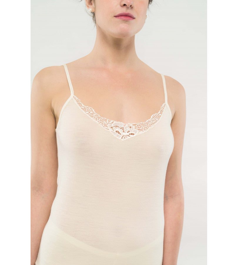 Top in pura lana con macramè Boglietti