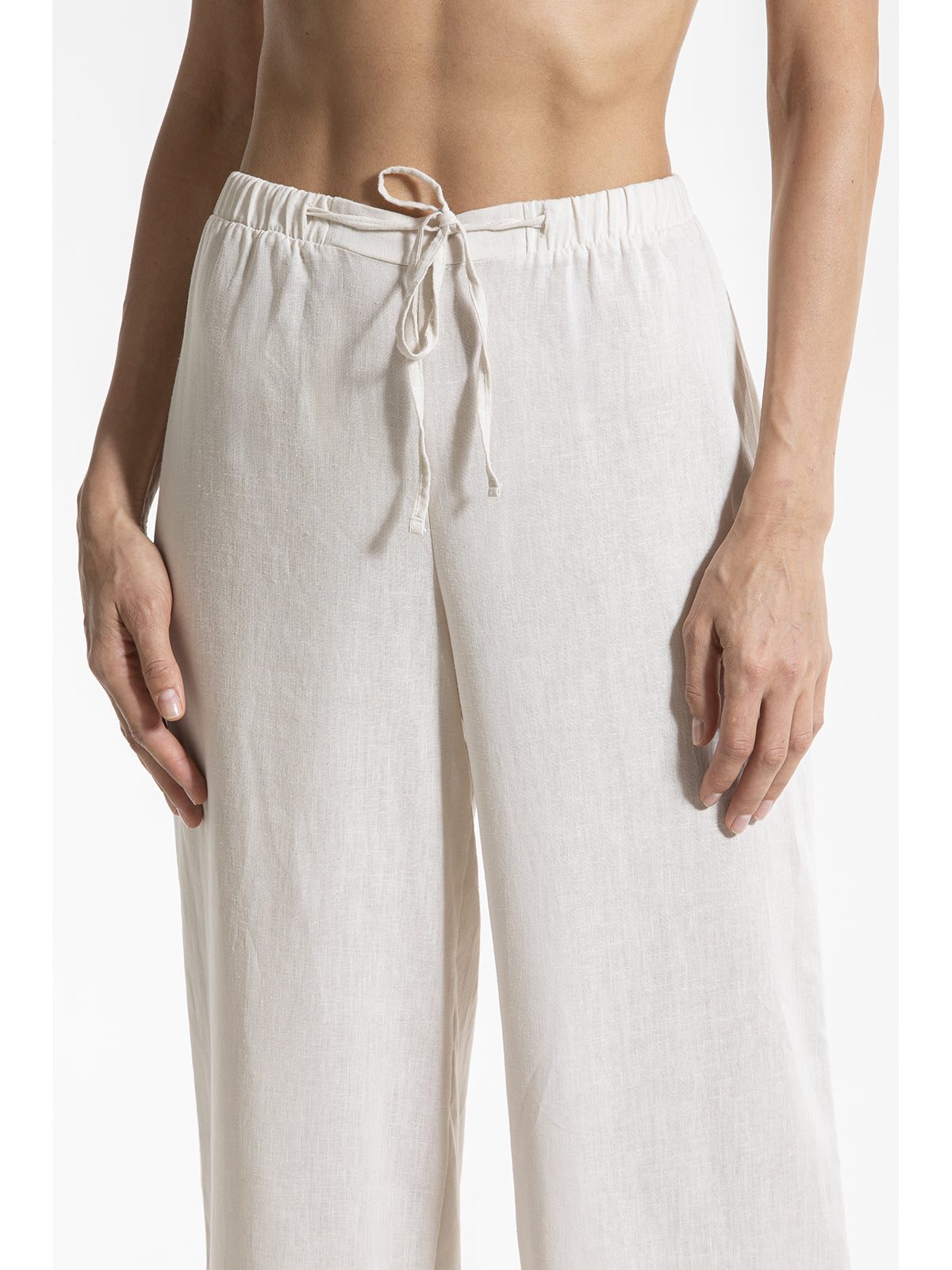 Pantaloni in lino e bamboo