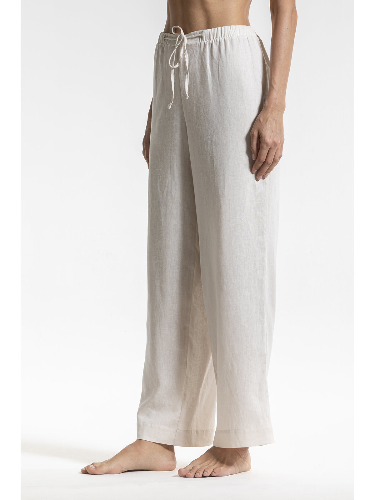 Pantaloni in lino e bamboo