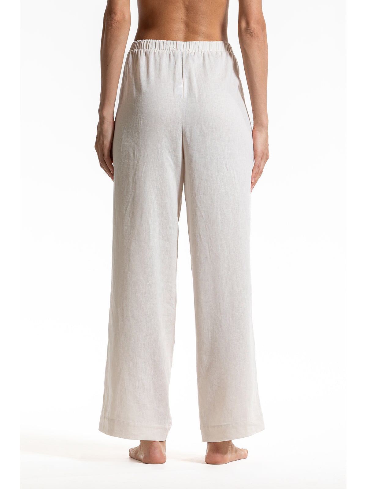 Pantaloni in lino e bamboo