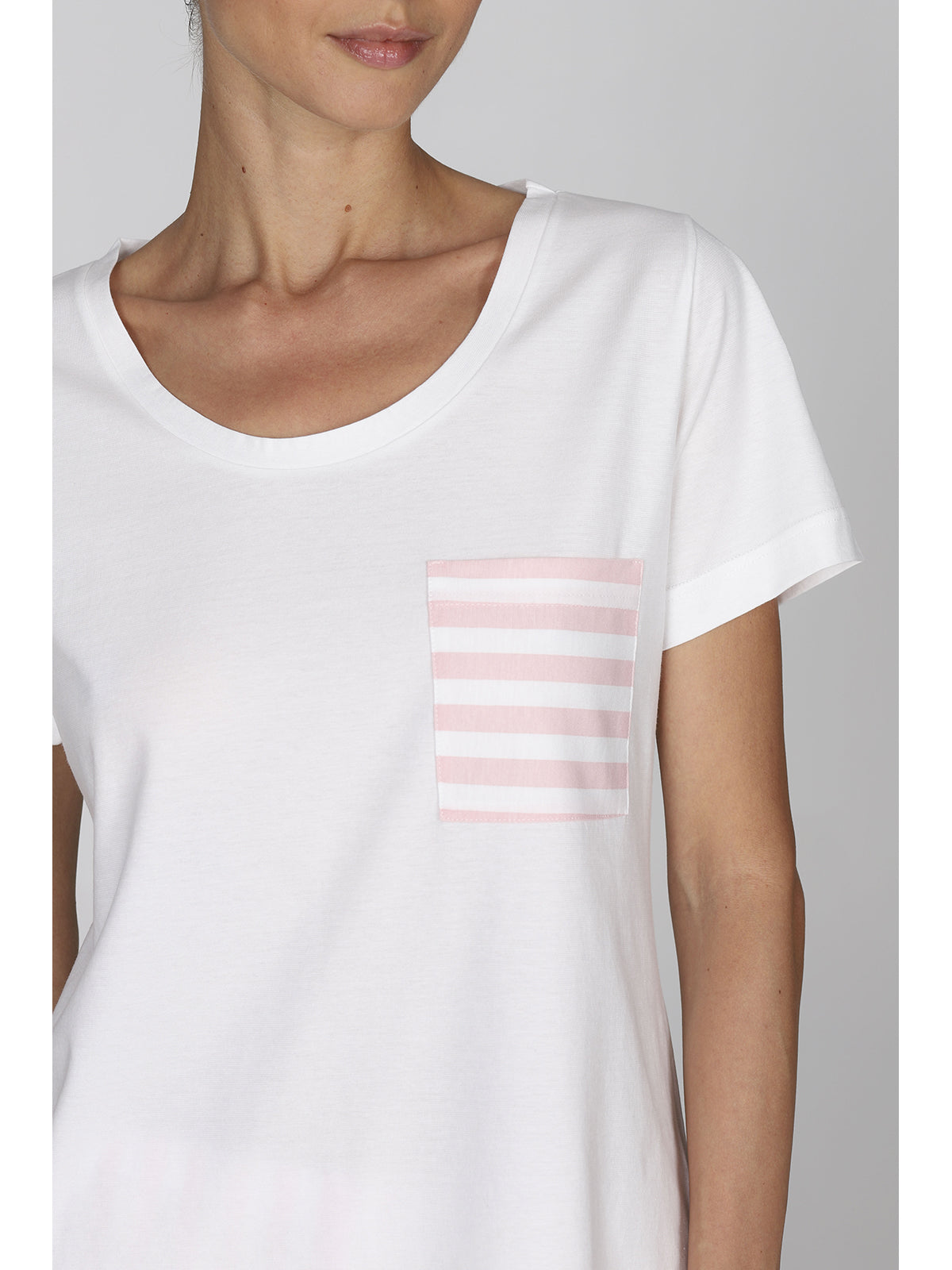 Raffinato pigiama donna corto in puro cotone