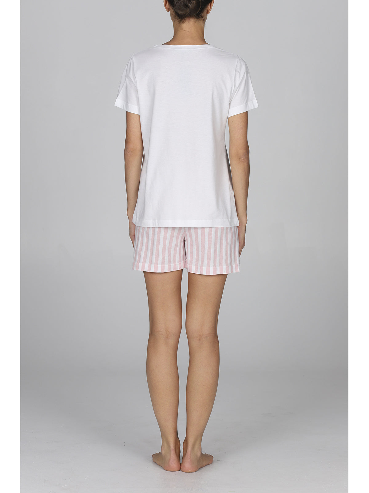 Raffinato pigiama donna corto in puro cotone