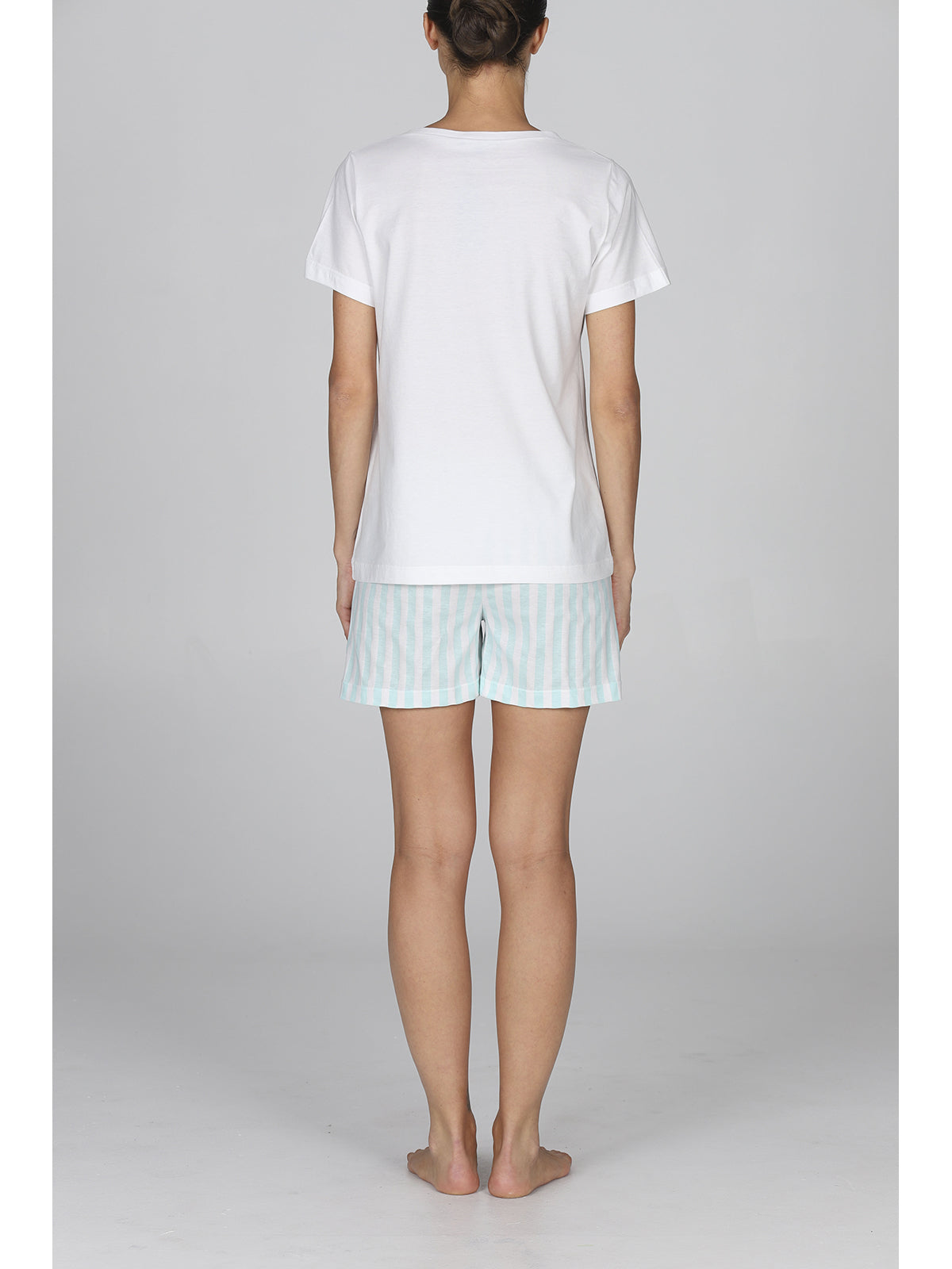 Raffinato pigiama donna corto in puro cotone