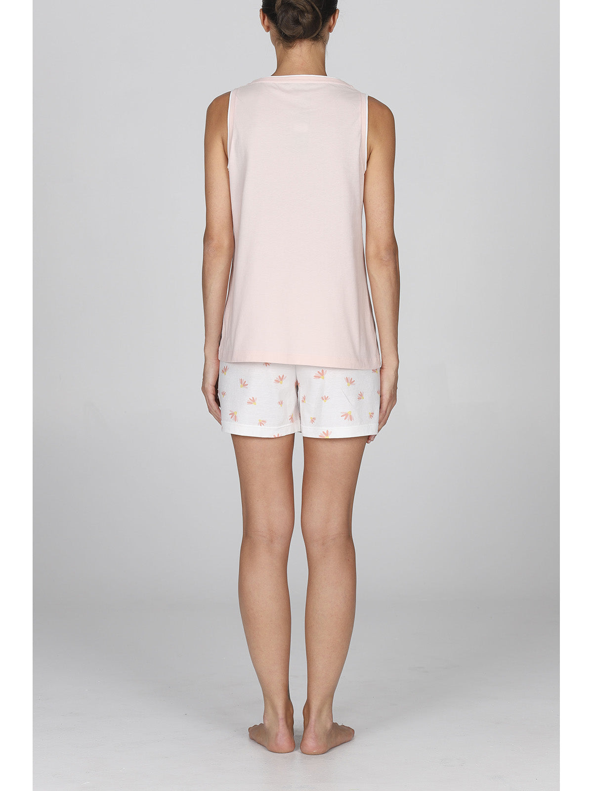 Fresco pigiama donna corto in 100% cotone