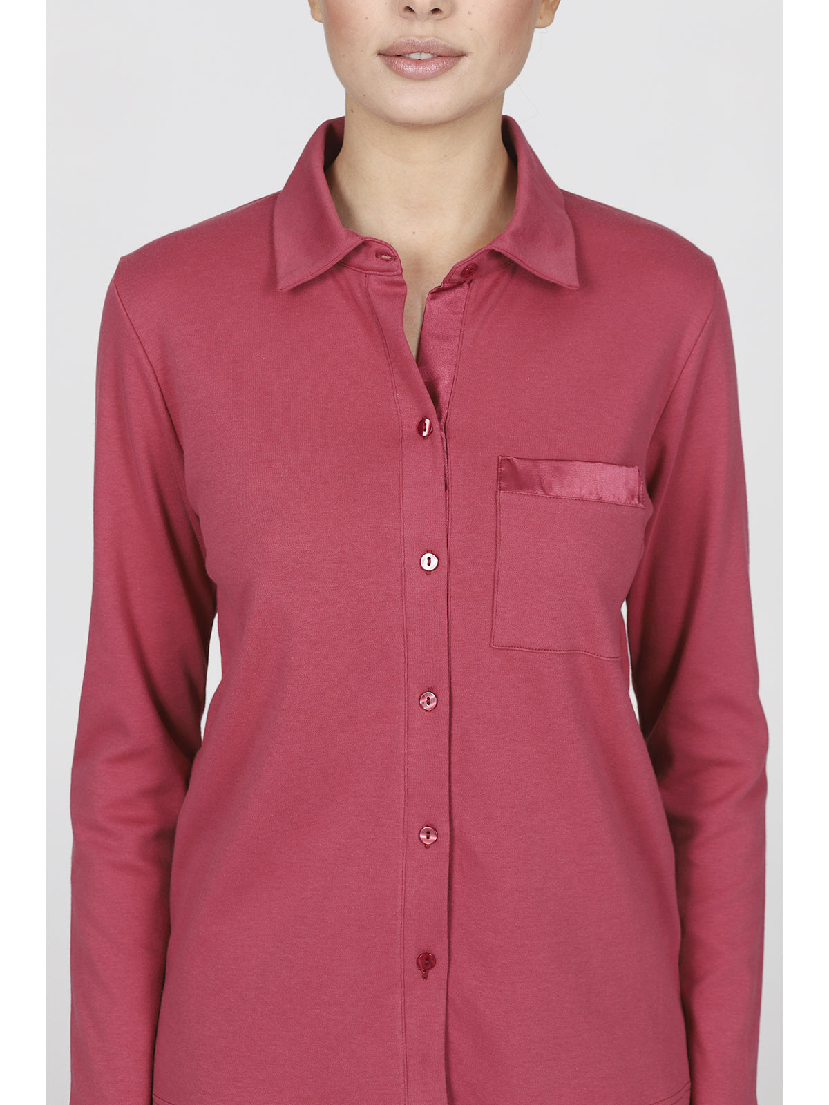 Elegante pigiama cardigan con colletto