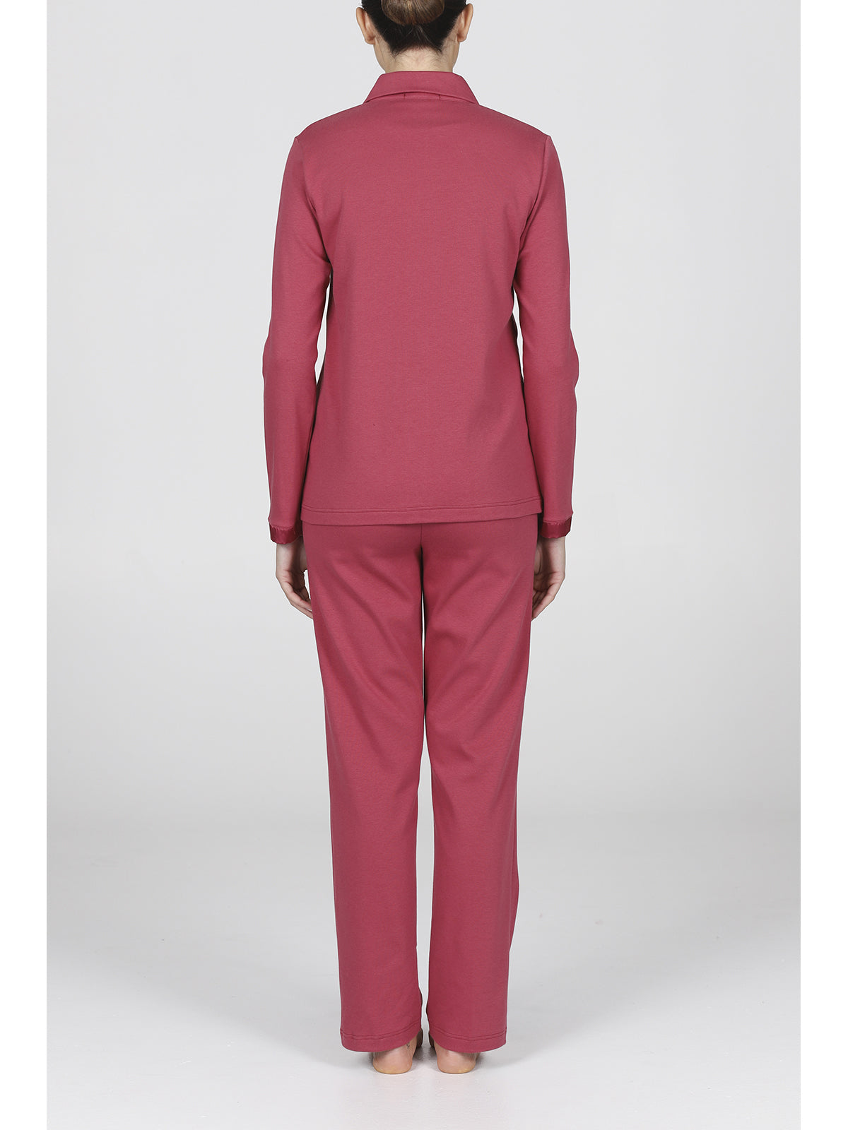 Elegante pigiama cardigan con colletto