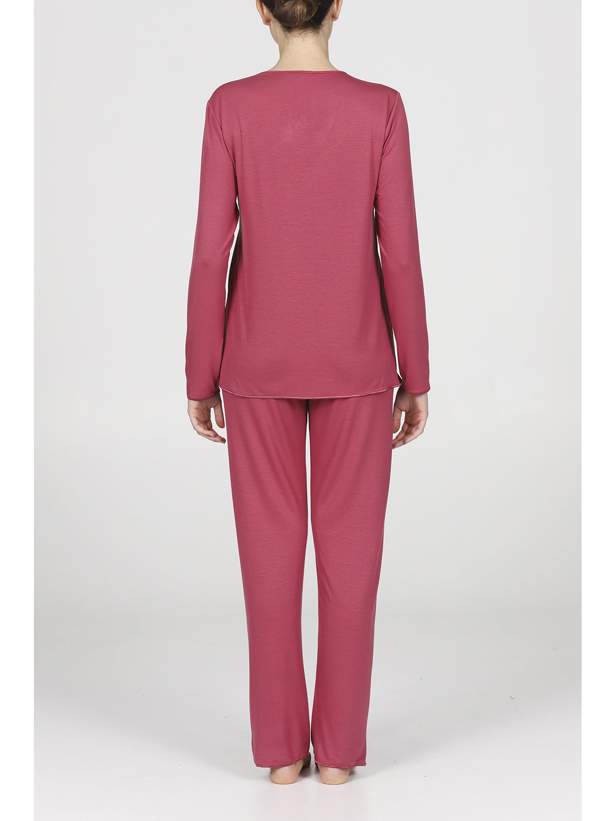 Morbido pigiama con pizzo in modal