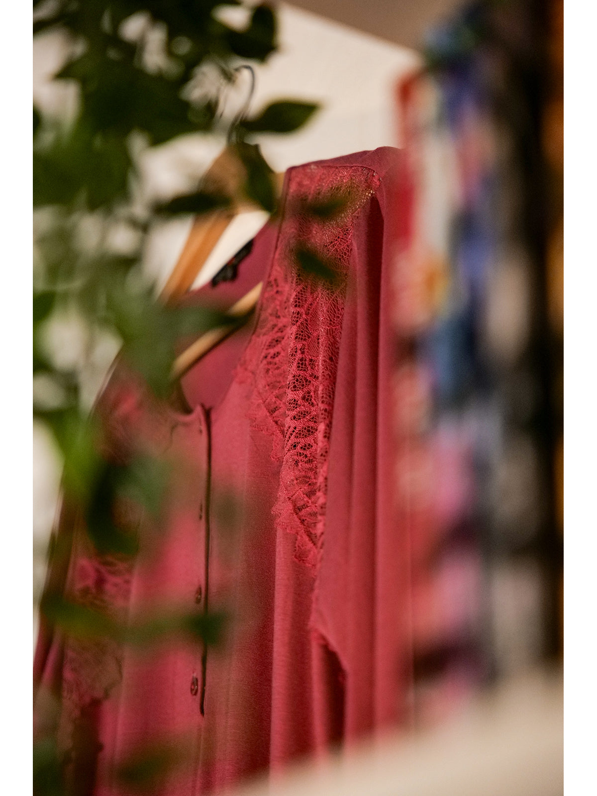 Morbido pigiama con pizzo in modal