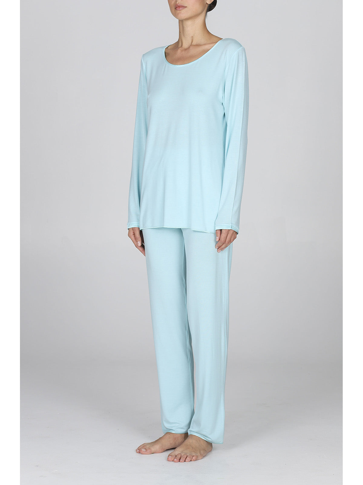 Pigiama lungo donna in morbido modal