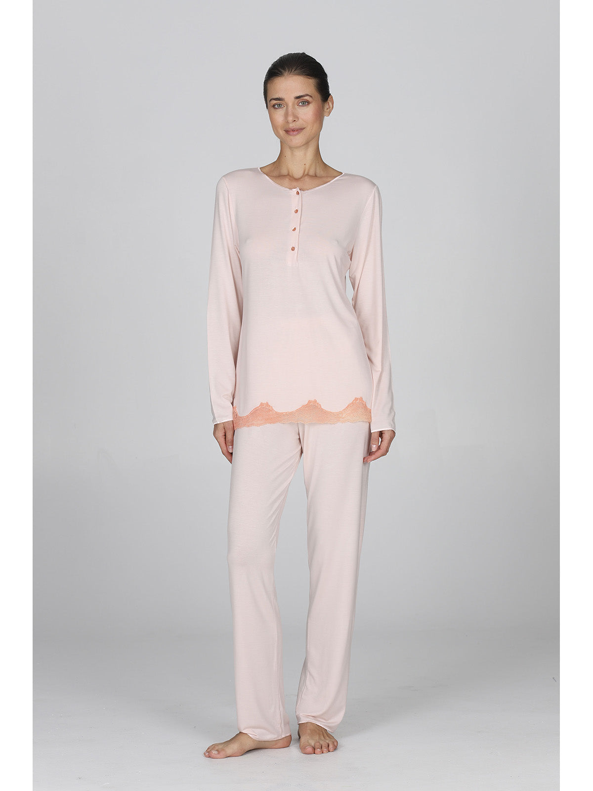 Pigiama Lungo Cotone Donna Aperto | Pigiamiamoci 3644 Pigiama Lungo Cotone Donna Aperto | Pigiamiamoci 3644