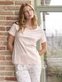 Fresco pigiama lungo donna in 100% cotone