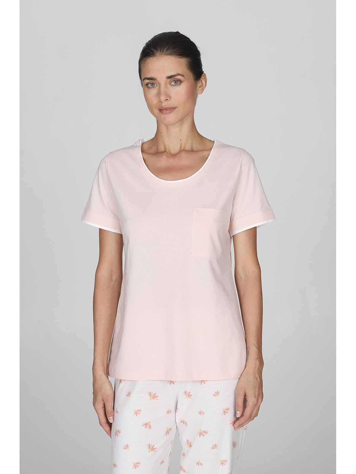 Fresco pigiama lungo donna in 100% cotone