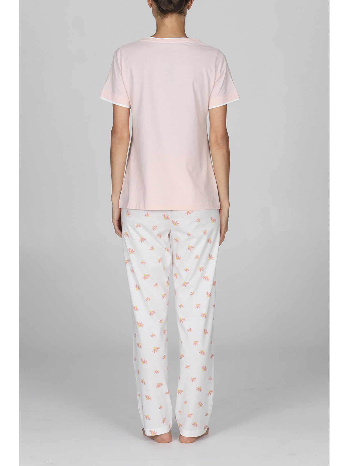 Fresco pigiama lungo donna in 100% cotone