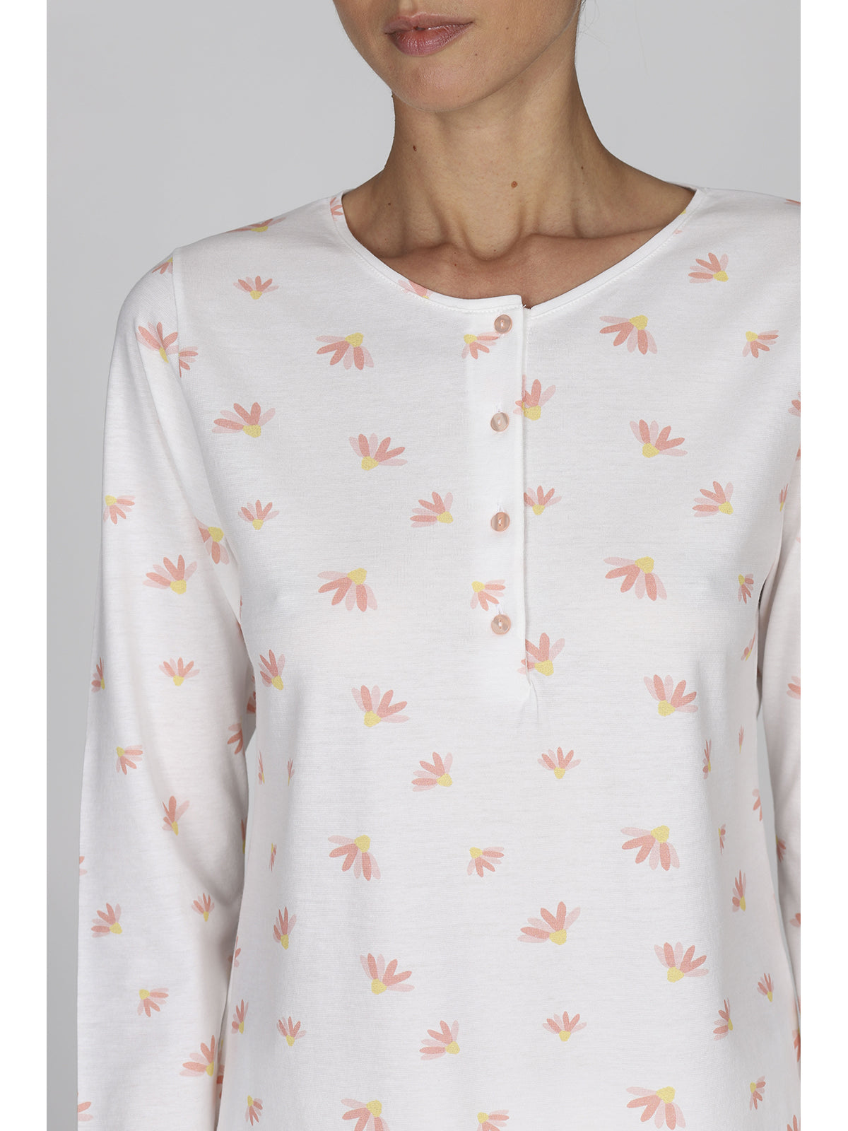 Fresh long pajama for women in 100% cotton