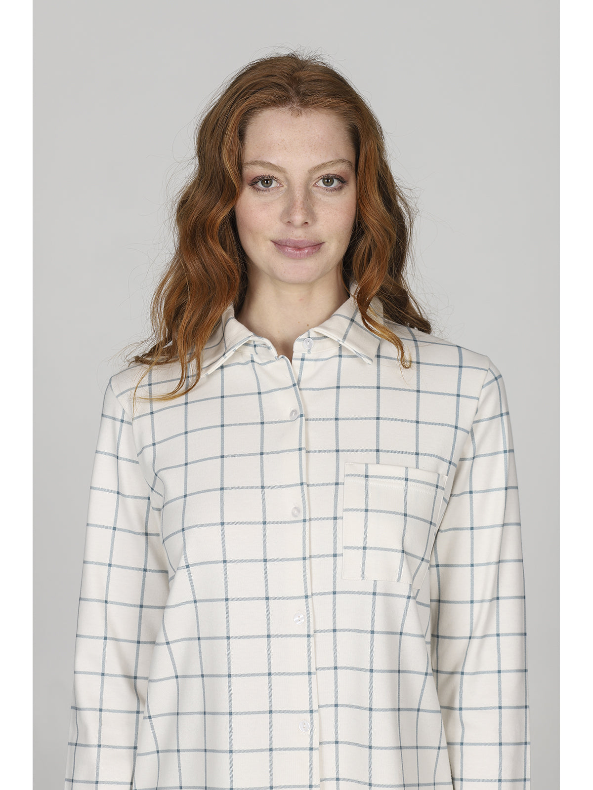 Pigiama donna cardigan a quadri