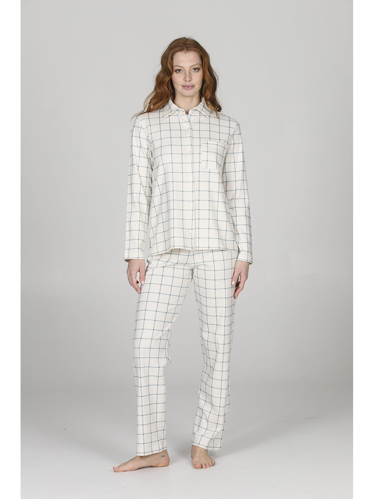 Pigiama donna cardigan a quadri