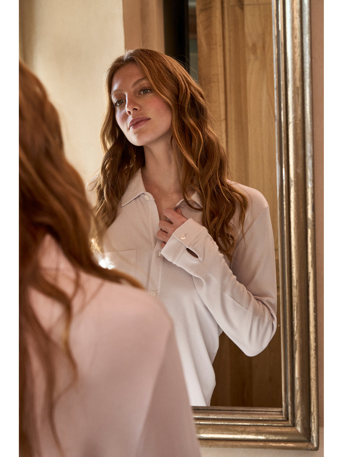 Pigiama donna a polo in cotone modal