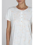 Fresca camicia da notte donna fantasia in puro cotone