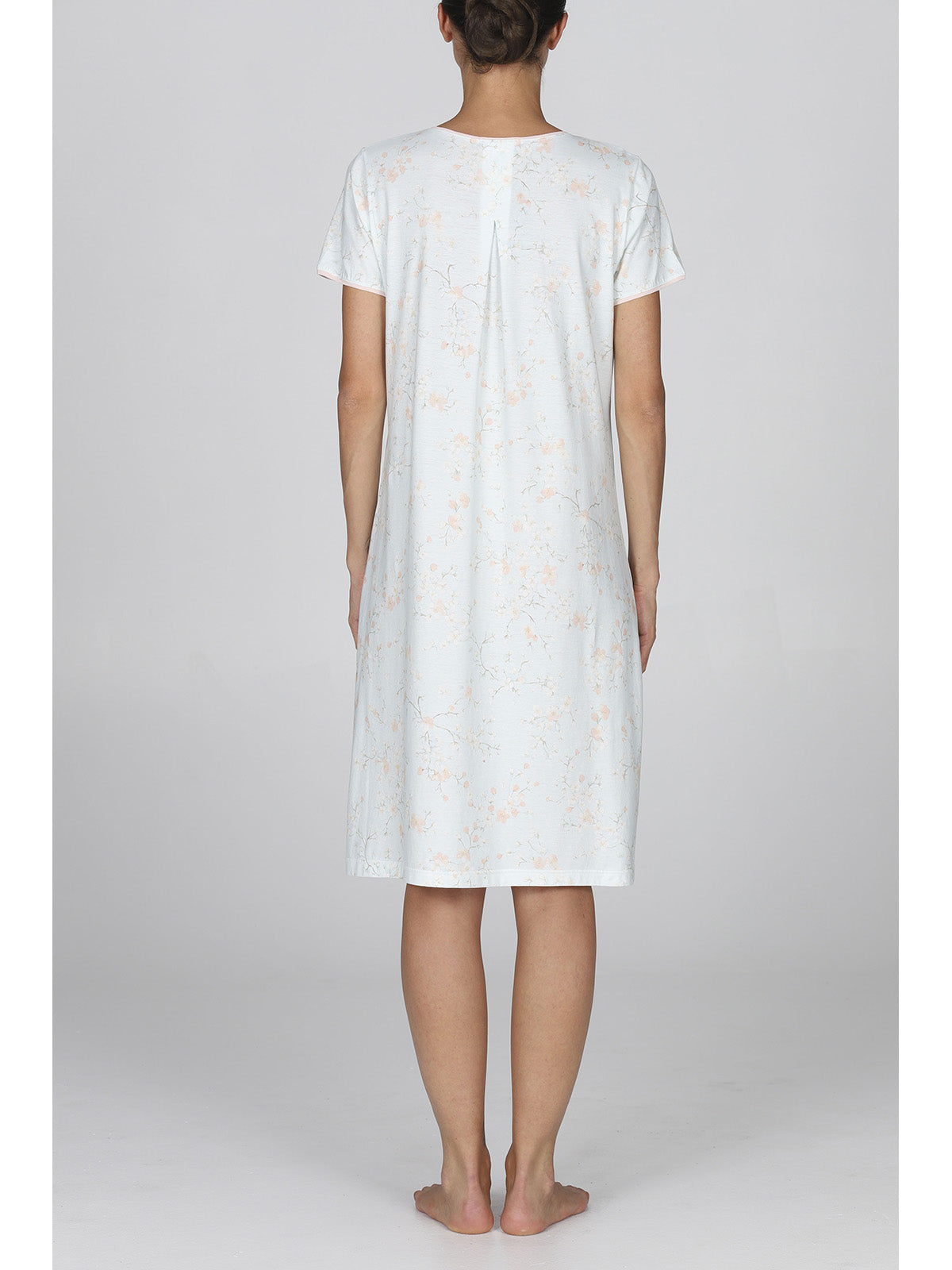 Fresca camicia da notte donna fantasia in puro cotone