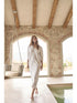 Fresca camicia da notte donna rigata in puro cotone