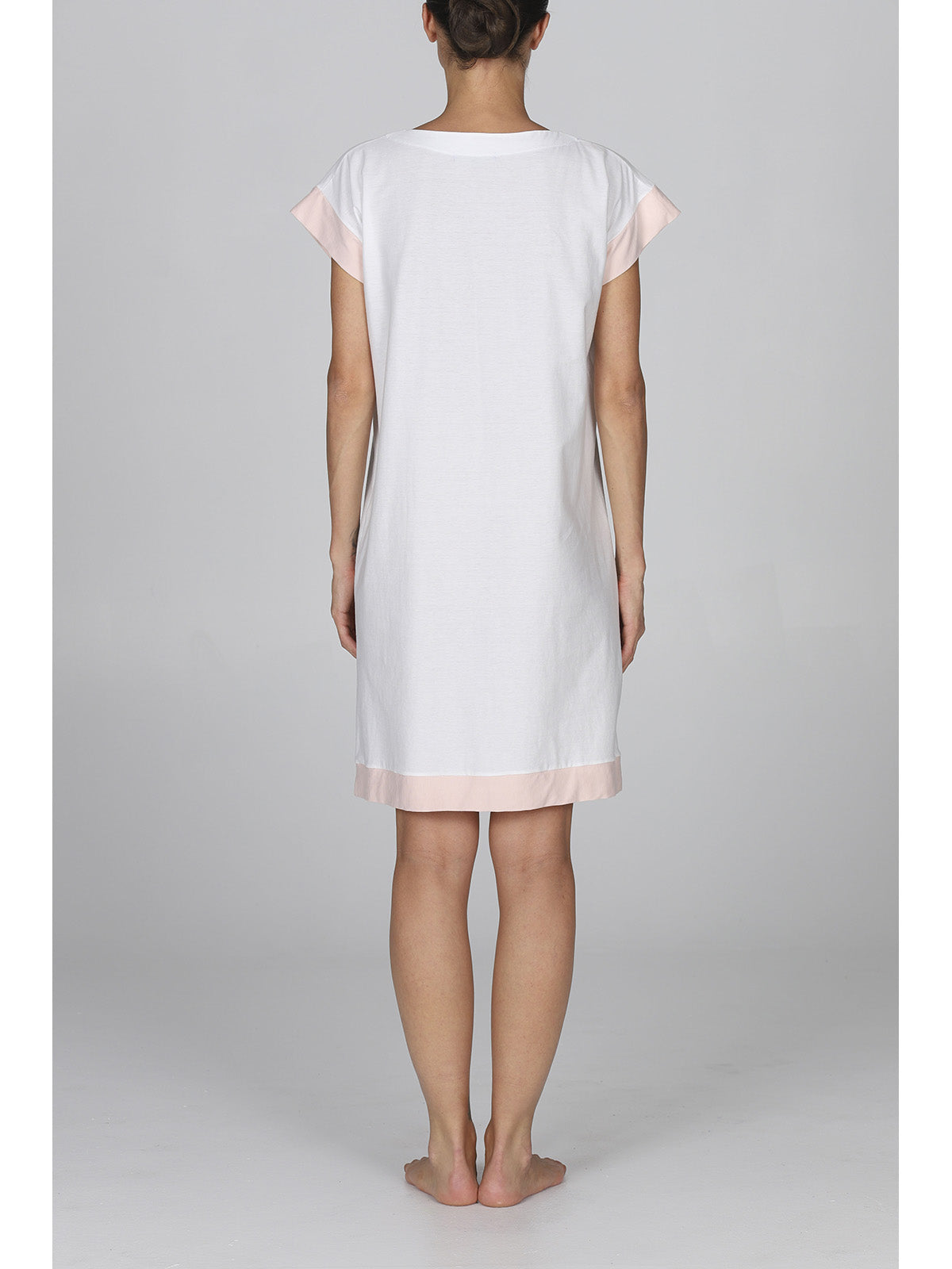 Camicia da notte stampa coniglietto in 100% cotone