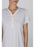 Camicia da notte donna rigata in cotone tintofilo
