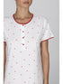 Camicia da notte con cuoricini rossi in 100% cotone