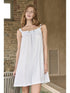 Fresca camicia da notte a quadrettini in puro cotone