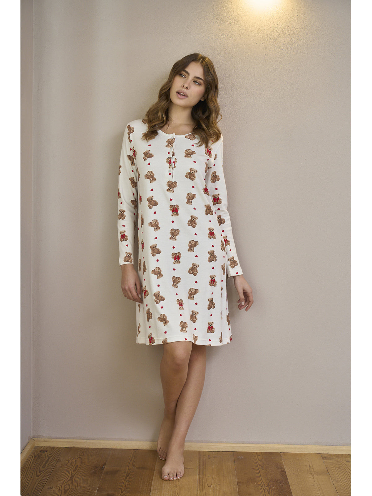 Camicia da notte in fantasia orsetti